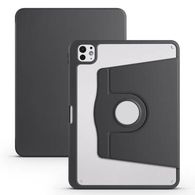 Apple iPad Pro 11 2025 M5 Case Zore Thermal Pen Compartment Rotating Stand Case - 2