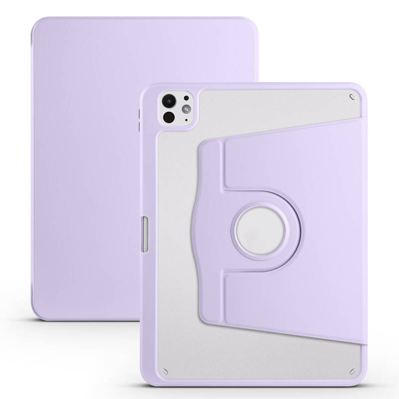 Apple iPad Pro 11 2025 M5 Case Zore Thermal Pen Compartment Rotating Stand Case - 10