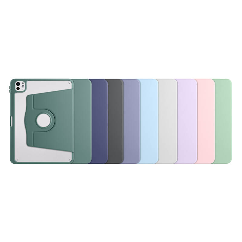 Apple iPad Pro 11 2025 M5 Case Zore Thermal Pen Compartment Rotating Stand Case - 15