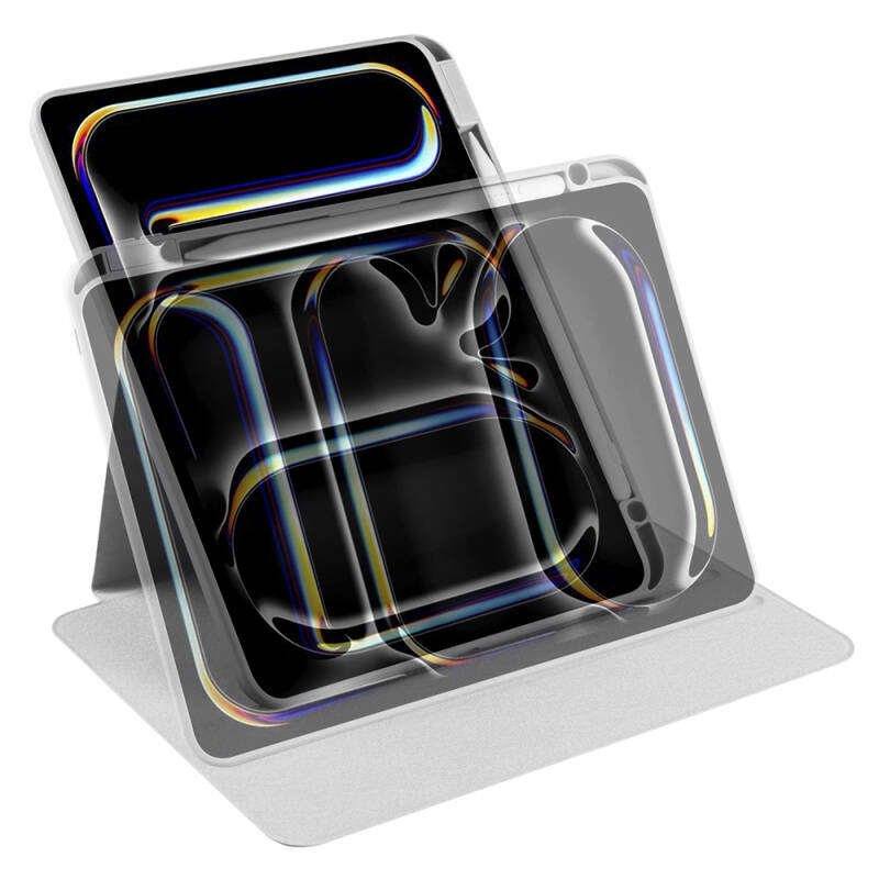 Apple iPad Pro 11 2025 M5 Case Zore Thermal Pen Compartment Rotating Stand Case - 16