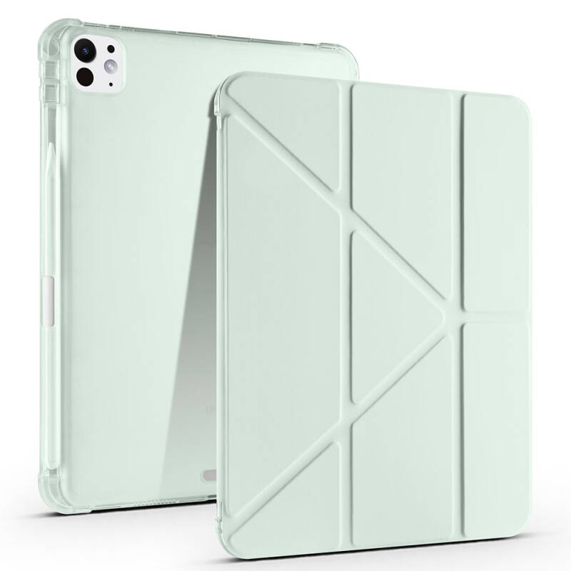 Apple iPad Pro 11 2025 M5 Case Zore Tri Folding Stand Case Pencil Compartment - 5