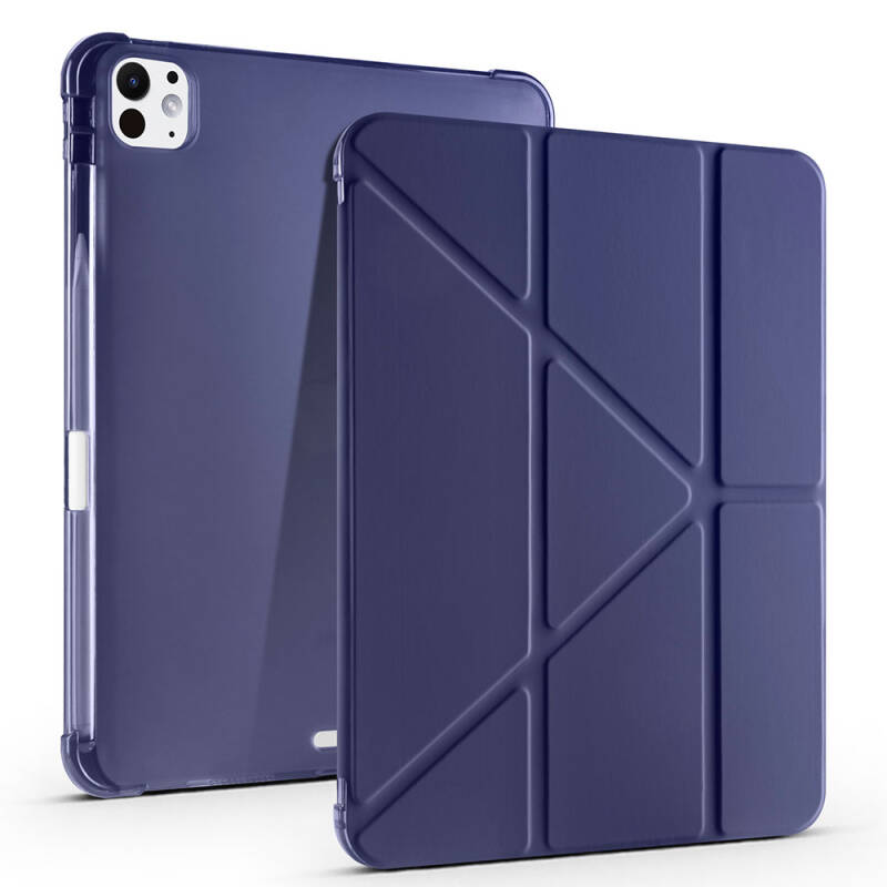 Apple iPad Pro 11 2025 M5 Case Zore Tri Folding Stand Case Pencil Compartment - 10