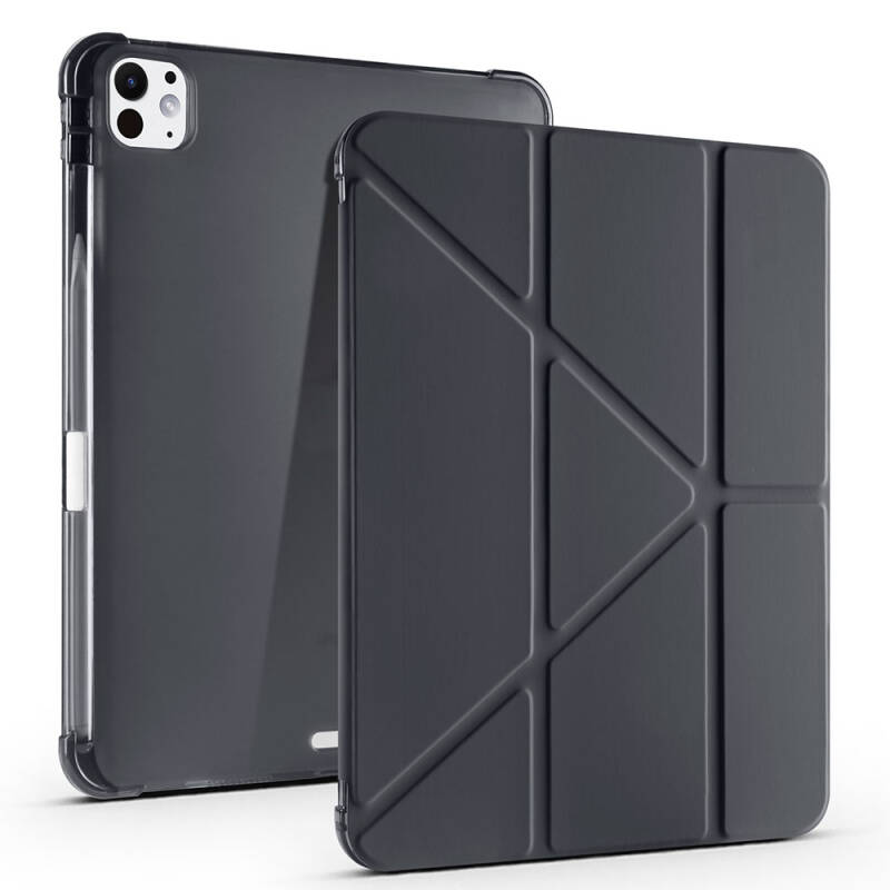 Apple iPad Pro 11 2025 M5 Case Zore Tri Folding Stand Case Pencil Compartment - 4