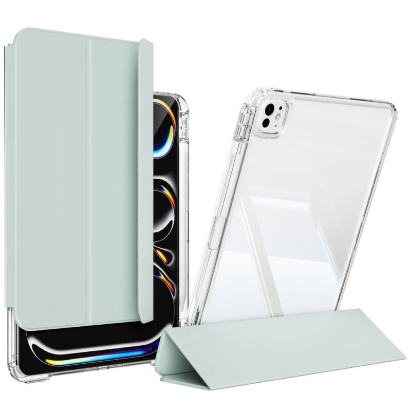 ​​​Apple iPad Pro 11 2025 M5 Kılıf Magnetik Ayrılabilen Airbagli Zore Sliding Tablet Kılıfı - 6