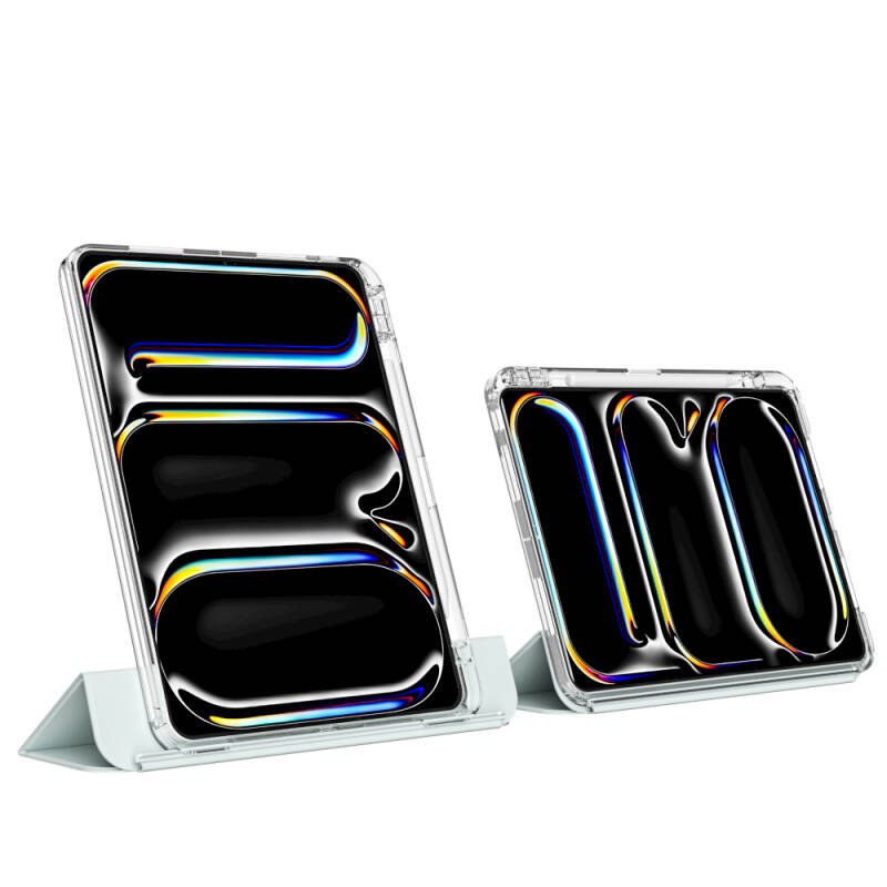 ​​​Apple iPad Pro 11 2025 M5 Kılıf Magnetik Ayrılabilen Airbagli Zore Sliding Tablet Kılıfı - 11