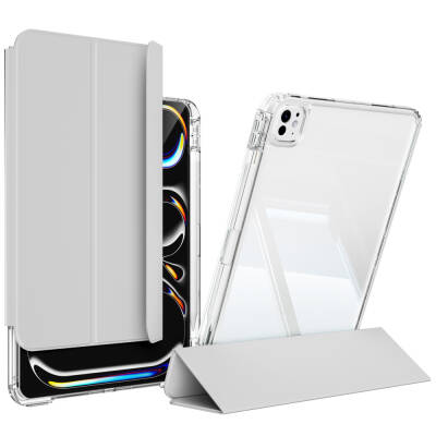 ​​​Apple iPad Pro 11 2025 M5 Kılıf Magnetik Ayrılabilen Airbagli Zore Sliding Tablet Kılıfı - 5