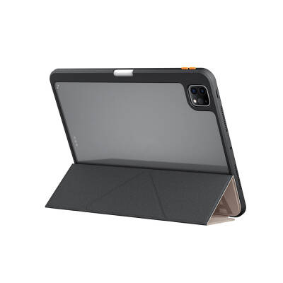 Apple iPad Pro 11 2025 M5 Kılıf SkinArma Kabartma Baskı Tasarımlı 360 Tam Koruma Arkası Şeffaf Standlı Gamma Kılıf - 5