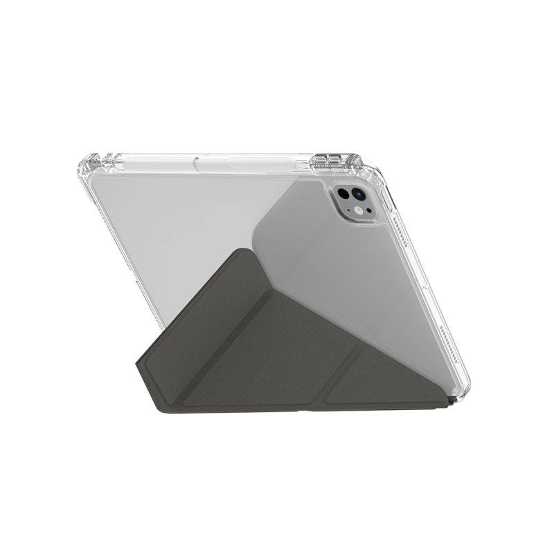 Apple iPad Pro 11 2025 M5 Kılıf Skinarma Kalemlikli Arkası Şeffaf Standlı Magnetik Zeta Kılıf - 4
