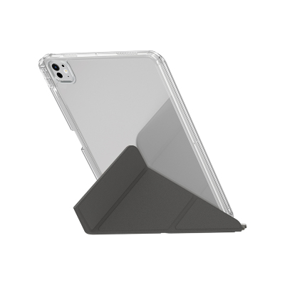 Apple iPad Pro 11 2025 M5 Kılıf Skinarma Kalemlikli Arkası Şeffaf Standlı Magnetik Zeta Kılıf - 7