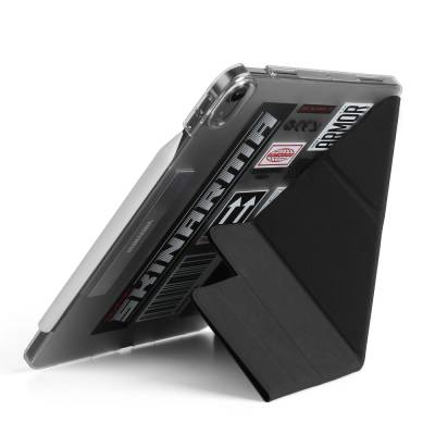 Apple iPad Pro 11 2025 M5 Kılıf SkinArma Sticker Tasarımlı Kalemlikli Arkası Şeffaf Standlı Magnetik Taito Kılıf - 4