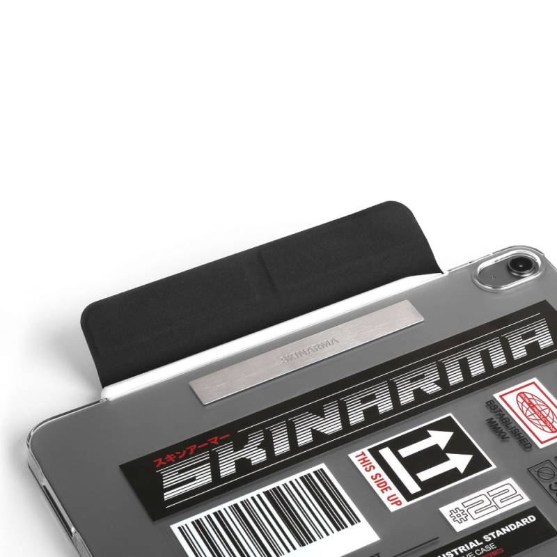 Apple iPad Pro 11 2025 M5 Kılıf SkinArma Sticker Tasarımlı Kalemlikli Arkası Şeffaf Standlı Magnetik Taito Kılıf - 5