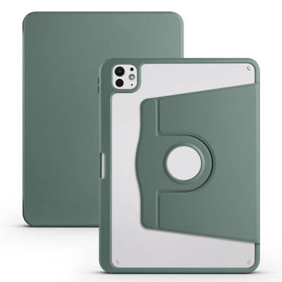 Apple iPad Pro 11 2025 M5 Kılıf Zore Termik Kalem Bölmeli Dönebilen Standlı Kılıf - 3