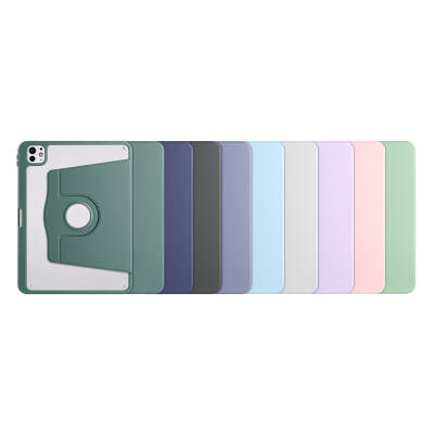 Apple iPad Pro 11 2025 M5 Kılıf Zore Termik Kalem Bölmeli Dönebilen Standlı Kılıf - 15