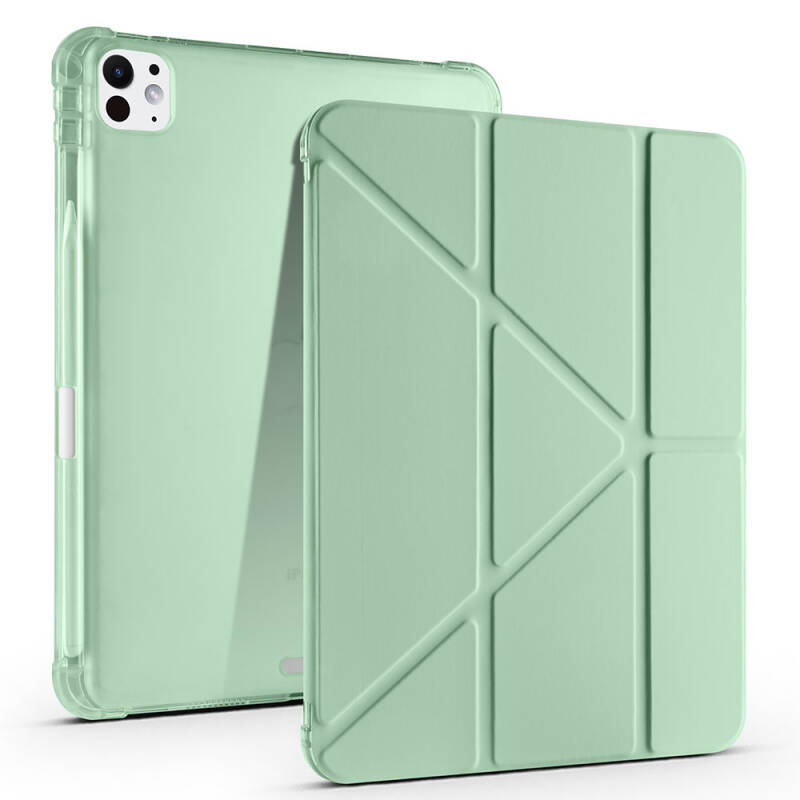 Apple iPad Pro 11 2025 M5 Kılıf Zore Tri Folding Kalem Bölmeli Standlı Kılıf - 6