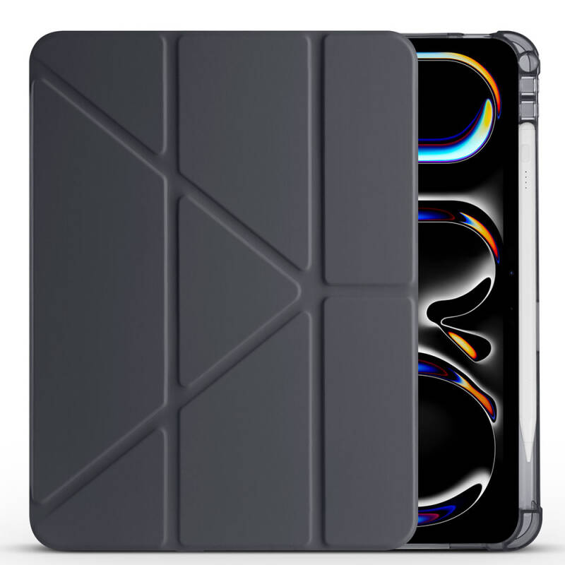 Apple iPad Pro 11 2025 M5 Kılıf Zore Tri Folding Kalem Bölmeli Standlı Kılıf - 19