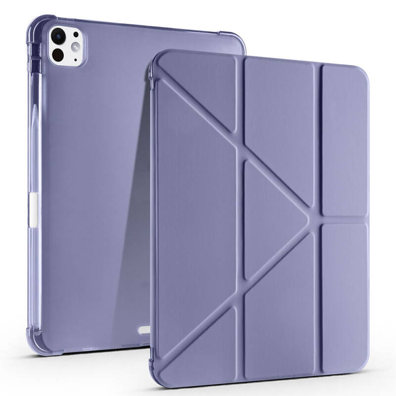Apple iPad Pro 11 2025 M5 Kılıf Zore Tri Folding Kalem Bölmeli Standlı Kılıf - 3