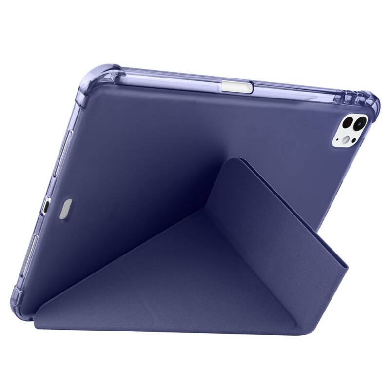 Apple iPad Pro 11 2025 M5 Kılıf Zore Tri Folding Kalem Bölmeli Standlı Kılıf - 17