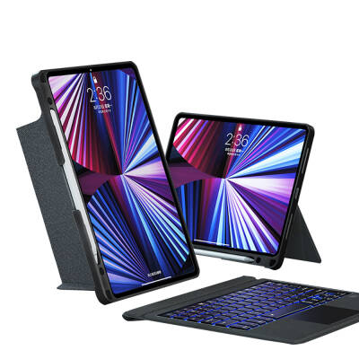 Apple iPad Pro 11 2025 M5 Wiwu Mag Touch Klavyeli Standlı Kılıf - 6