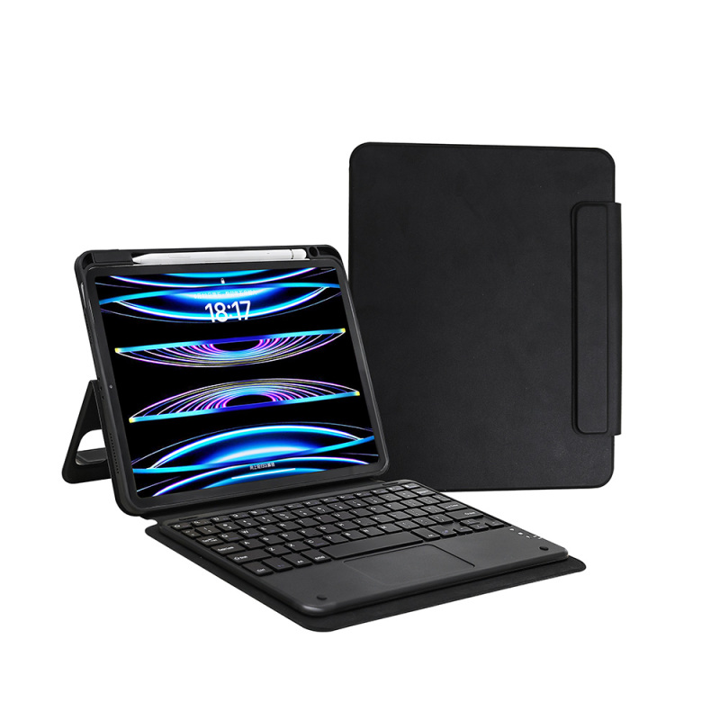 Apple iPad Pro 11 2025 M5 Zore Border Keyboard Bluetooh Bağlantılı Standlı Klavyeli Tablet Kılıfı - 1