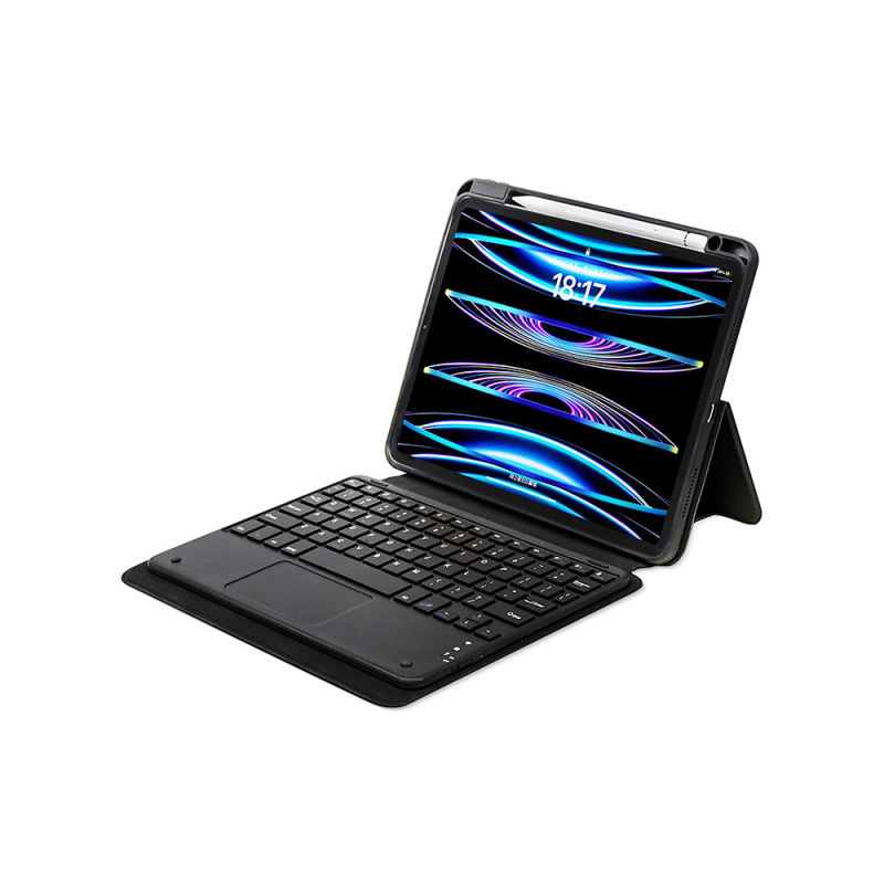 Apple iPad Pro 11 2025 M5 Zore Border Keyboard Bluetooh Bağlantılı Standlı Klavyeli Tablet Kılıfı - 4