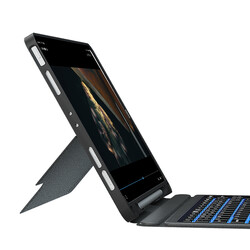 Apple iPad Pro 12.9 2018 (3.Nesil) Wiwu Mag Touch Klavyeli Standlı Kılıf - 8