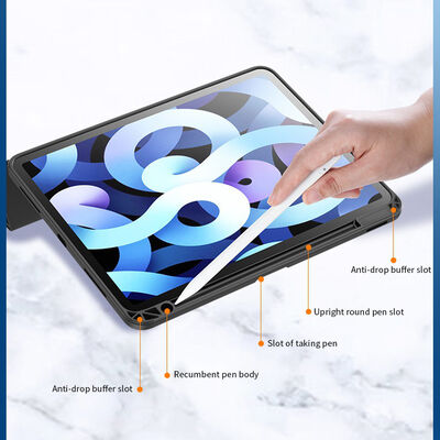 Apple iPad Pro 12.9 2020 (4.Nesil) Kılıf Zore Nort Arkası Şeffaf Standlı Kılıf - 16