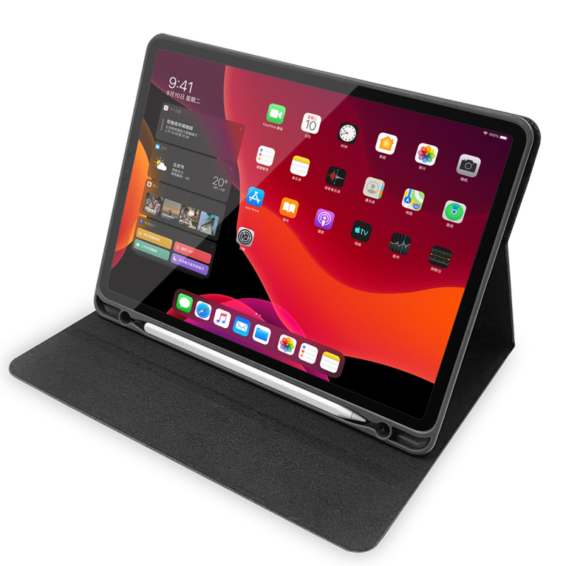 Apple iPad Pro 12.9 2020 (4.Nesil) Raptic Smartstyle Kalem Bölmeli Standlı Kılıf - 5