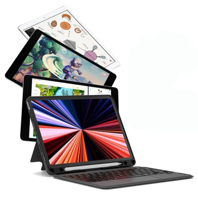 Apple iPad Pro 12.9 2020 (4.Nesil) Wiwu MagTouch Serisi Gizli Kalem Bölmeli Klavyeli Kılıf - 18