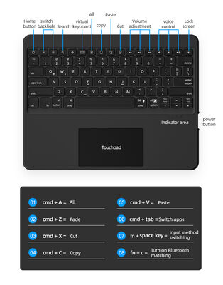 Apple iPad Pro 12.9 2020 (4.Generation) Benks Multifunctional Wireless Keyboard Case - 6