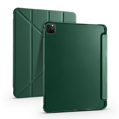 Apple iPad Pro 12.9 2021 (5.Nesil) Kılıf Zore Tri Folding Kalem Bölmeli Standlı Kılıf - 1