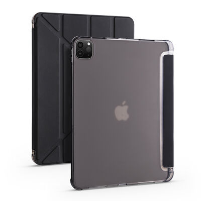 Apple iPad Pro 12.9 2022 M2 Case Zore Tri Folding Stand Case with Pen Compartment - 9