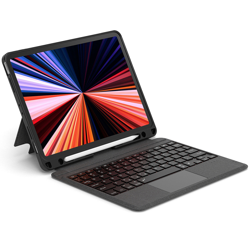 Apple iPad Pro 12.9 2022 M2 Wiwu MagTouch Serisi Gizli Kalem Bölmeli Klavyeli Kılıf - 13