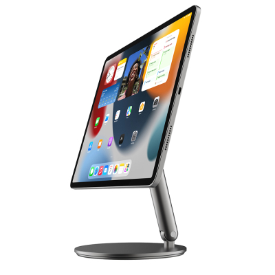 Apple iPad Pro 12.9 2022 M2 Wiwu ZM-310 360 Derece Dönebilen Magnetik Başlıklı Tablet Standı - 3