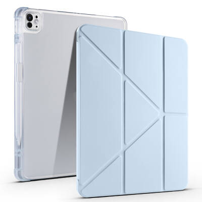 Apple iPad Pro 13 2024 Case Zore Tri Folding Stand Case with Pen Compartment - 8