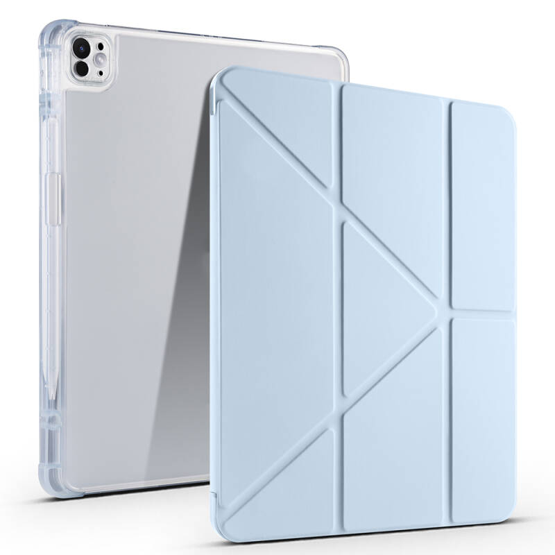 Apple iPad Pro 13 2024 Case Zore Tri Folding Stand Case with Pen Compartment - 8