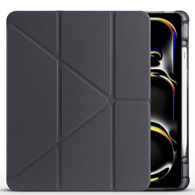 Apple iPad Pro 13 2024 Case Zore Tri Folding Stand Case with Pen Compartment - 2