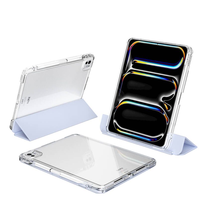 ​​Apple iPad Pro 13 2024 Kılıf Magnetik Ayrılabilen Airbagli Zore Sliding Tablet Kılıfı - 6