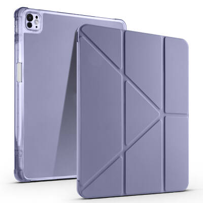 Apple iPad Pro 13 2024 Kılıf Zore Tri Folding Kalem Bölmeli Standlı Kılıf - 13