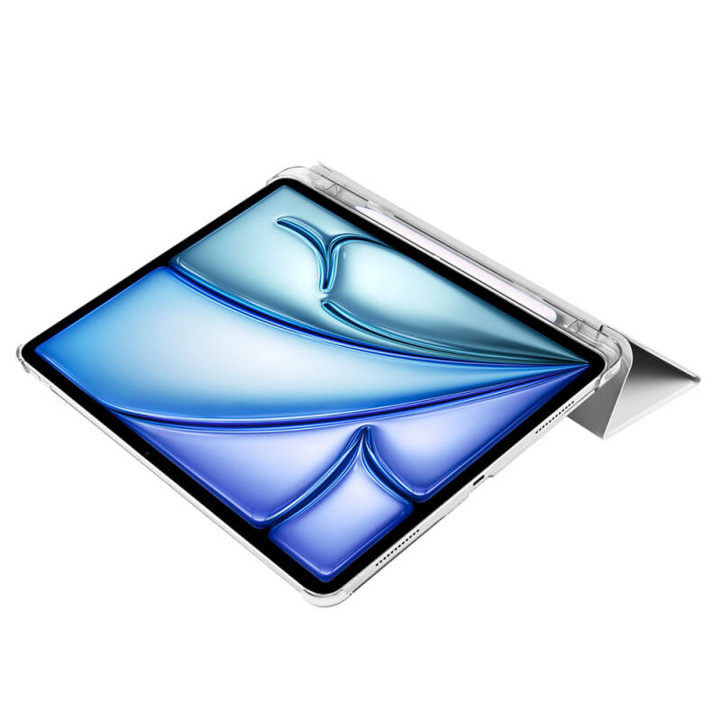 Apple iPad Pro 13 2024 Zore Smart Cover Kalem Bölmeli Standlı 1-1 Kılıf - 15