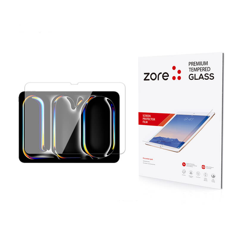 Apple iPad Pro 13 2024 Zore Tablet Tempered Glass Screen Protector - 1