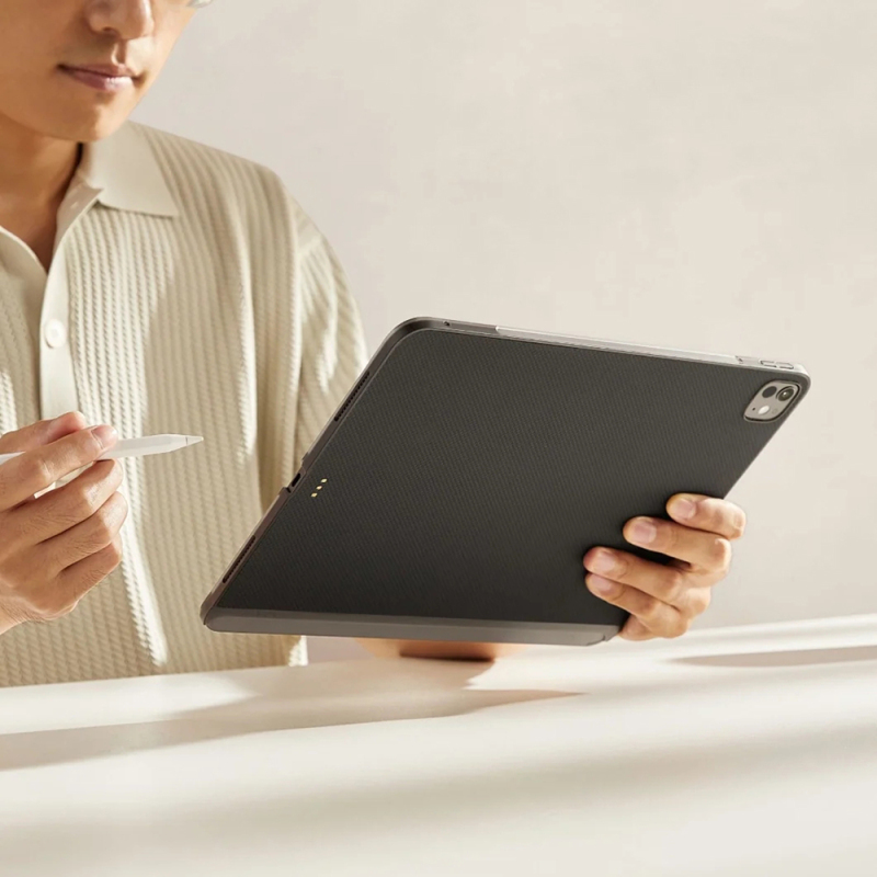 Apple iPad Pro 13 2025 M5 Kılıf Aramid Fiber Pitaka Ultra-Slim Classic Serisi Tablet Kapak - 8