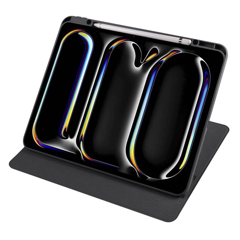 Apple iPad Pro 13 2025 M5 Kılıf Zore Termik Kalem Bölmeli Dönebilen Standlı Kılıf - 11