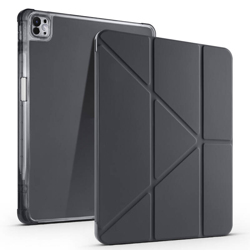 Apple iPad Pro 13 2025 M5 Kılıf Zore Tri Folding Kalem Bölmeli Standlı Kılıf - 3
