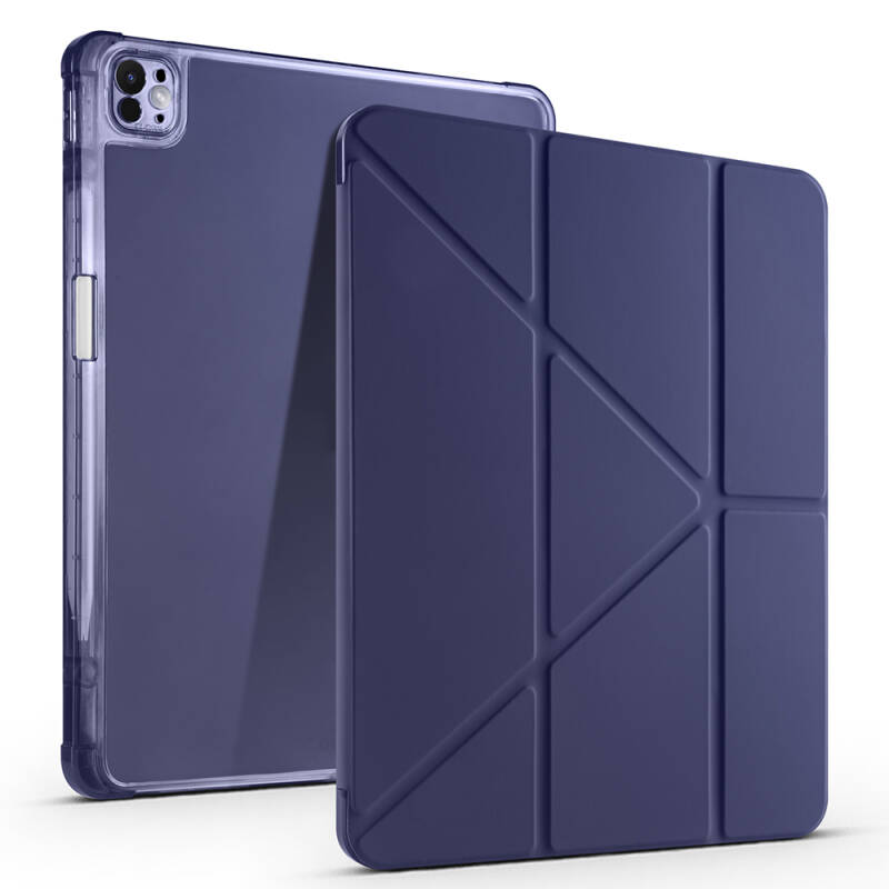 Apple iPad Pro 13 2025 M5 Kılıf Zore Tri Folding Kalem Bölmeli Standlı Kılıf - 11