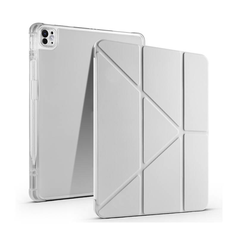 Apple iPad Pro 13 2025 M5 Kılıf Zore Tri Folding Kalem Bölmeli Standlı Kılıf - 13