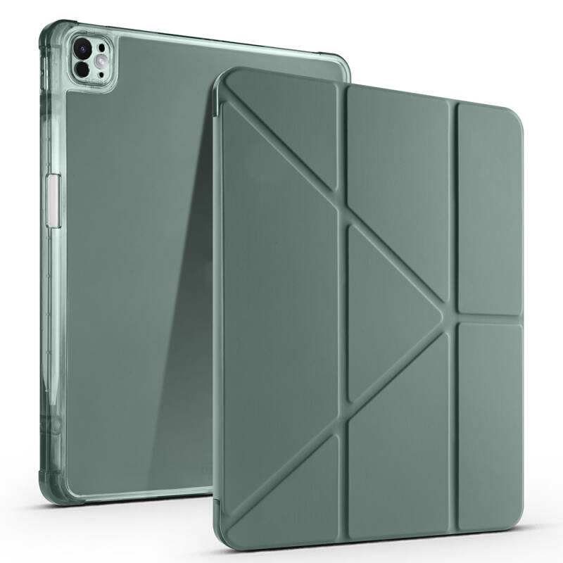 Apple iPad Pro 13 2025 M5 Kılıf Zore Tri Folding Kalem Bölmeli Standlı Kılıf - 10