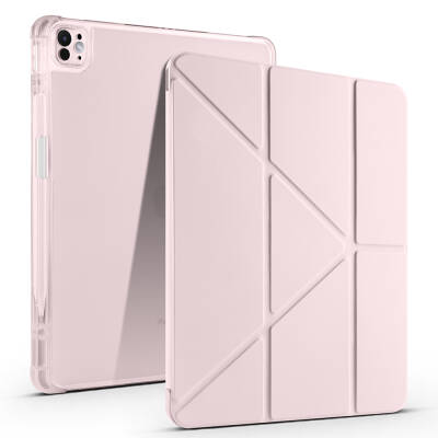 Apple iPad Pro 13 2025 M5 Kılıf Zore Tri Folding Kalem Bölmeli Standlı Kılıf - 13