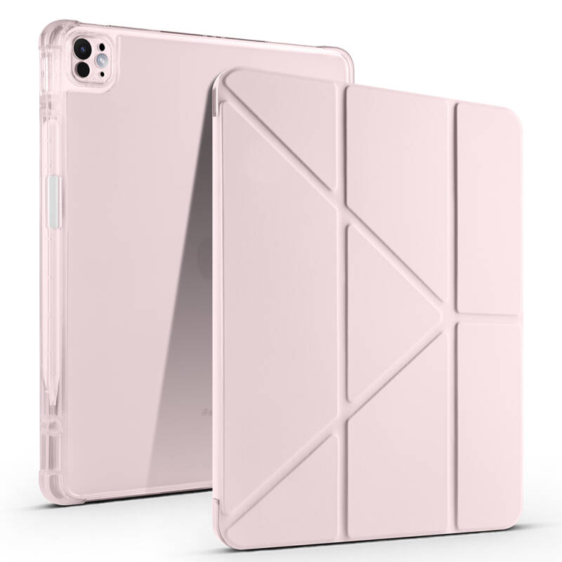 Apple iPad Pro 13 2025 M5 Kılıf Zore Tri Folding Kalem Bölmeli Standlı Kılıf - 13