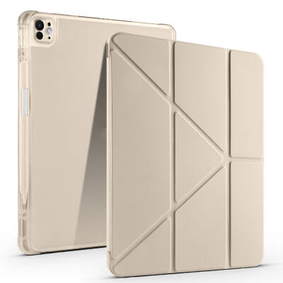 Apple iPad Pro 13 2025 M5 Kılıf Zore Tri Folding Kalem Bölmeli Standlı Kılıf - 1