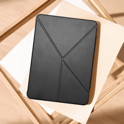 Apple iPad Pro 13 2025 M5 Raptic Clear Folio Airbagli Şeffaf Kapaklı Katlanabilir Standlı Kılıf - 12